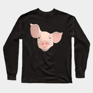 cute pig face Long Sleeve T-Shirt